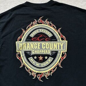 Vintage Y2K Orange County Choppers TShirt Mens XL Black Graphic USA Made